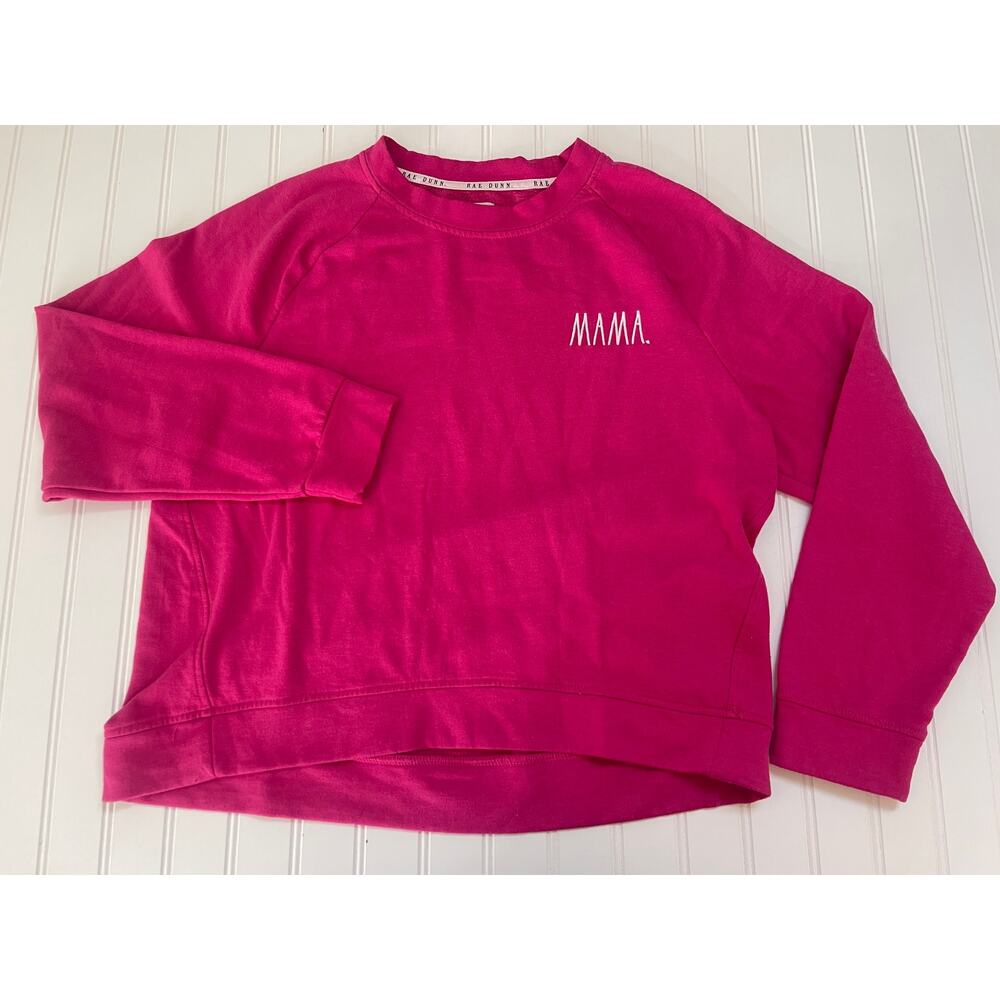 Rae Dunn MAMA Long Sleeve Crew Neck Sweatshirt High Low - Size Women's Large